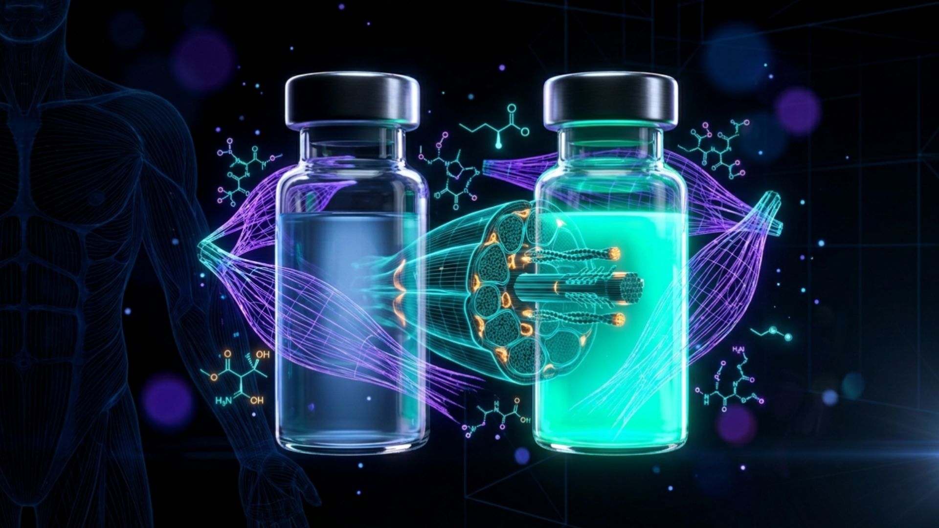 Peptides for muscle growth before and after